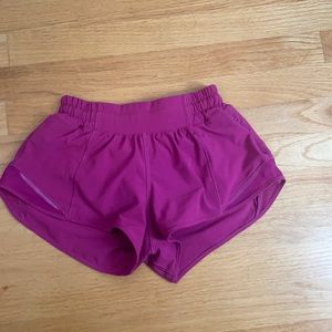 Pink lululemon shorts